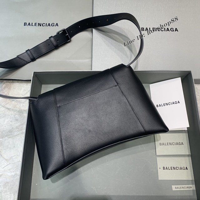 Balenciaga巴黎世家專櫃爆款大號黑色配黑扣Hourglass沙漏包 fyj1822